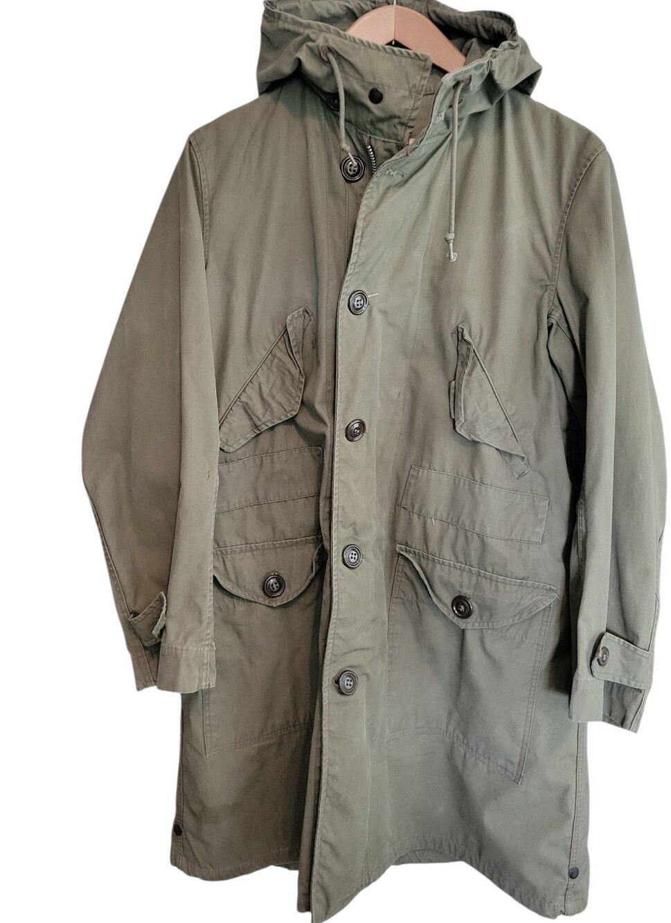 Vintage 1951 US Military M-1947 Parka Jacket Small Korean War Air Force Stencil